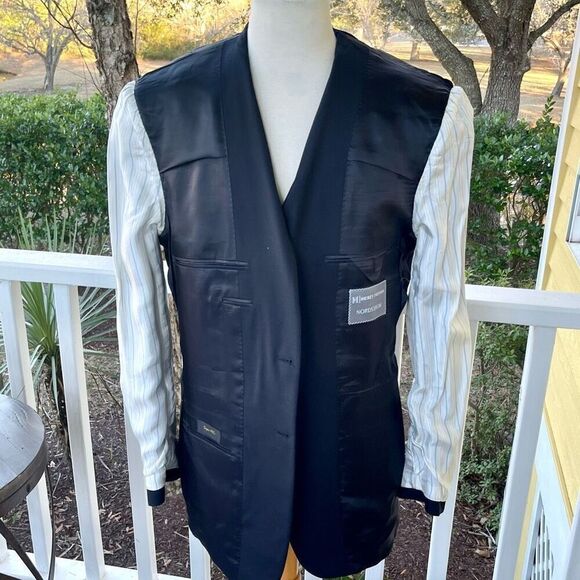 Hickey Freeman Douglass Navy Blue 2 Button Blazer - Picture 5 of 9